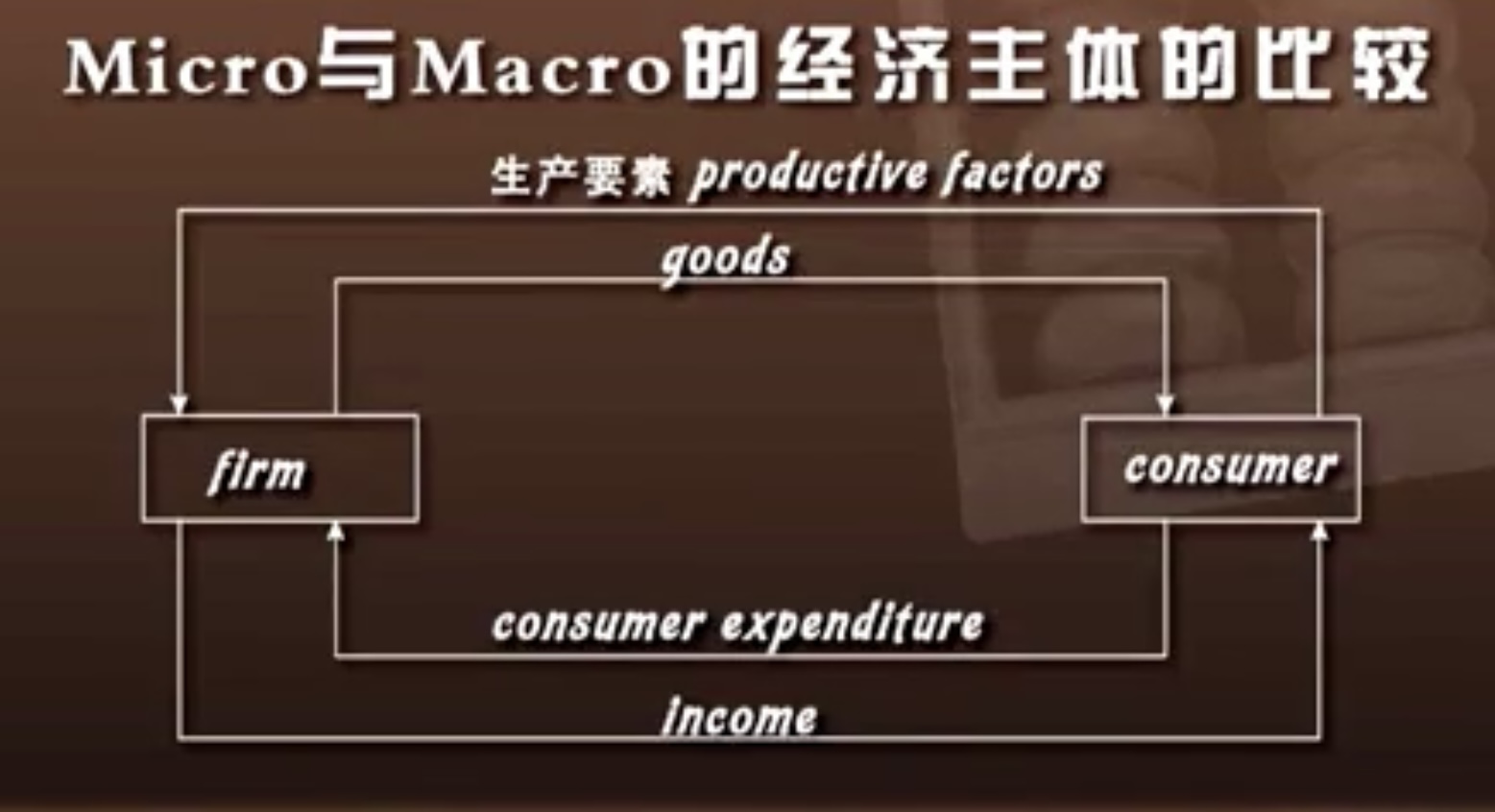 Micro与Macro的经济主体的比较